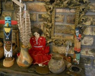 Hand-woven baskets by Yavapai, Maricopa, Hopi and other tribes
* Hopi Kachina
* Navajo cloth dolls
