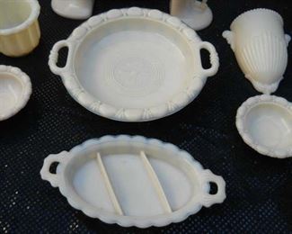 Rare Alacite glassware manufactured by Aladdin including wall sconces, wall lamps, dishes
Note: Owner’s grandfather ‘Dutch’ worked as a glassblower at the factory in the 1920s