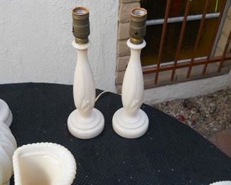 Rare Alacite glassware manufactured by Aladdin including wall sconces, lamps, dishes
Note: Owner’s grandfather ‘Dutch’ worked as a glassblower at the factory in the 1920s