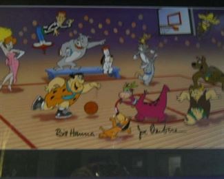 Hanna & Barbera Multi-character Fast Break hand-painted limited edition ceLhand sugned