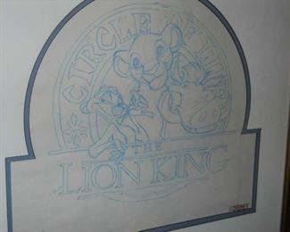 Disney: Original Line drawings of Disney’s Lion King characters