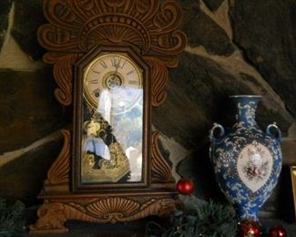 Rare intricate Handcarved mantel clock piece - early 1900s