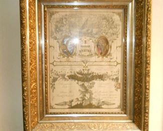 Wedding certificate late 1800s and we have the lovely bride and groom