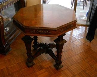 1800s carved legs with claw very exquisite 3 kinds of wood