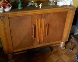 Art Deco oak bar or cabinet
