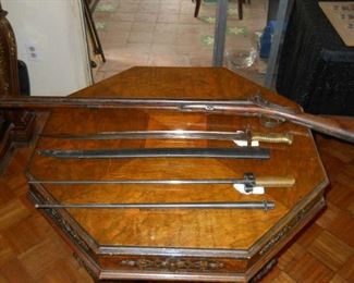 swords and bayonets
