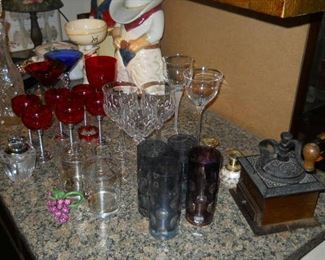 mid century ruby&chrome