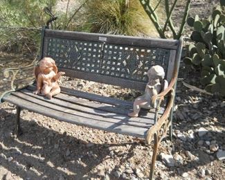 plate tell a story on bench