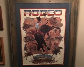 Framed Rodeo artwork 