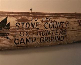 Vintage Stone County sign