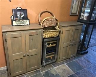 Storage cabinets and baskets 