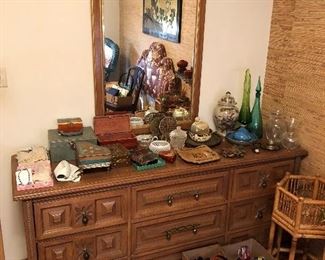 Dresser with mirror by American of Martinsville.