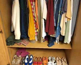 Lots of vintage clothing.