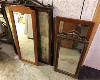 Selection of antique mirrors.