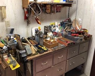 Basement tool room.  Lots here, but 10 times this amount in the garage.
