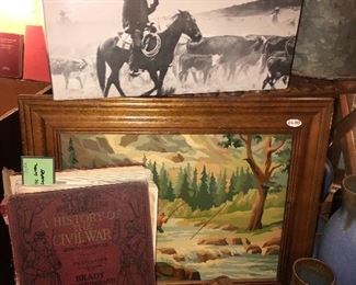 Vintage Stetson Hats ~ Vintage Coolers & Tackle Boxes ~ Vintage Paint By Number Paintings