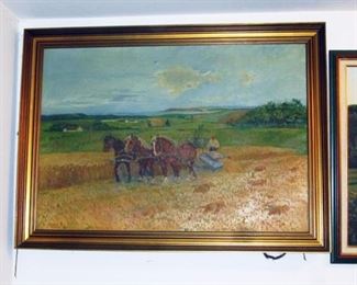 1 st Floor Garage:  Oil Painting