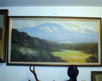 1 st Floor Garage:  Oil Painting