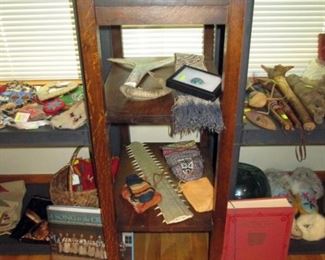 2nd Floor:   Shelf Unit,  Antler Cribbage, Saw Fish Bill,  