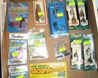 2nd Floor:   Fishing Hooks, Mepps, Sockeye Squid, Etc.