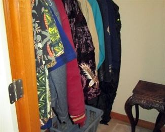 3rd Floor Bedroom Right:  Clothes Closet With All The Clothes  (Left Side)