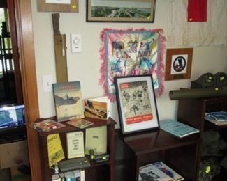 3rd Floor Bedroom Left:  Books, Machete, Medals, Pictures 