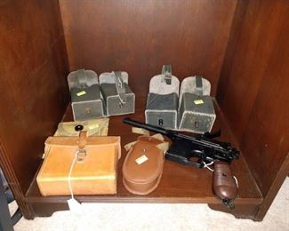 3rd Floor Bedroom Left:  Fake Gun for Training,  Ammunition Holders