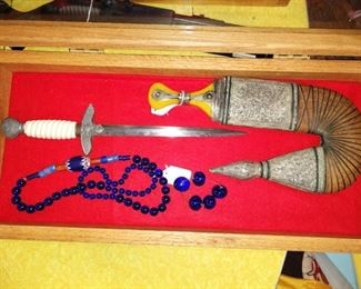 2nd Floor Kitchen:  Knives, Indian Beads