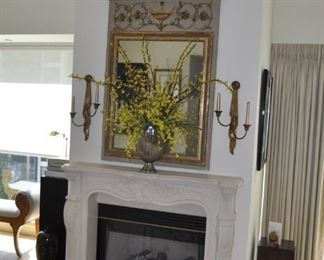 ANTIQUE FRENCH TRUMEAU MIRROR - CIRCA 1780