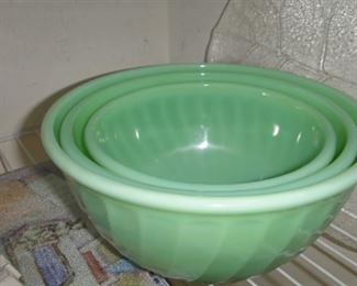 Jadeite Mixing bowls 