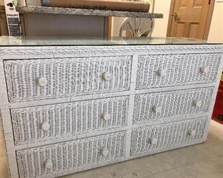 Wicker dresser