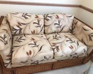 Rattan loveseat