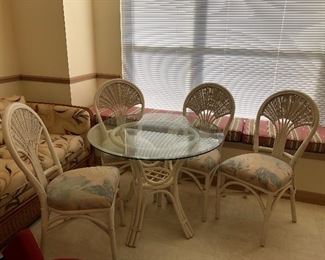 Glass top dinette set