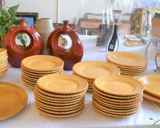 EARTHENWARE DISHES BY ARTIMINO - TUSCAN COUNTRYSIDE YELLOW COLOR