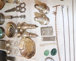Sterling Silver: Cartier, Gorham, S. Kirk & Son, Roger Bros., Tiffany & Co., additional quantities of English, American, and continental sterling. Select groupings of vintage EPNS and silver-plate.