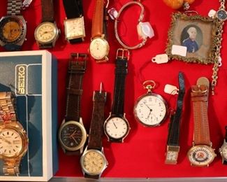 Patek Philippe, Longines, Waltham, Elgin, Andre Bonnard, and Hamilton Additional watches from Warwick, Lasalle, Seiko, and others.