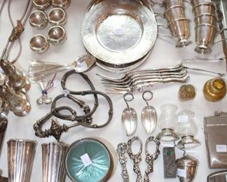Sterling Silver: Gorham, S. Kirk & Son, Roger Bros., Tiffany & Co., additional quantities of English, American, and continental sterling. Select groupings of vintage EPNS and silver-plate.
