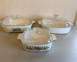 Pyrex, Glasbake, Fire King, Anchor Hocking, and Corning glassware