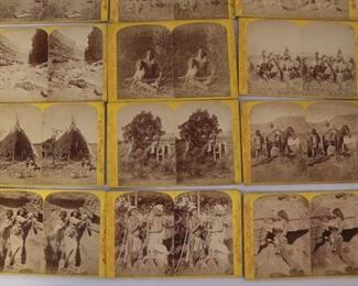 Set of 22 stereoscope views “Indians of the Colorado Valley”