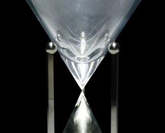 Eric Hilton Scottish b.1937 for Steuben Hourglass Sculpture