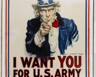 James Montgomery Flagg American 1870 1960 I Want You for U S Army Poster