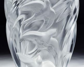 Lalique Crystal Martinets Vase