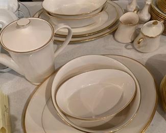 Serving pieces of Lenox dishes