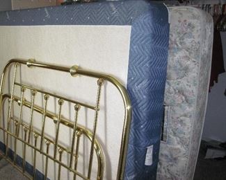 Queen Mattress Set, Queen Brass Frame