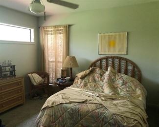 Double size brown wicker bedroom set! 