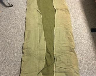 Army sleeping bag with wool insert blanket
