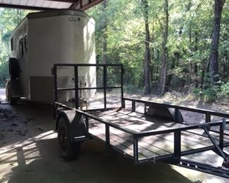 Horse trailer and flatbed