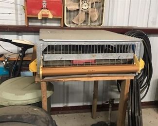Photo of fan and steel looking cage