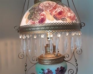 Beautiful electrified hanging lamp from 19th c. 