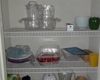 Kitchenware including acrylic serving pieces and blender